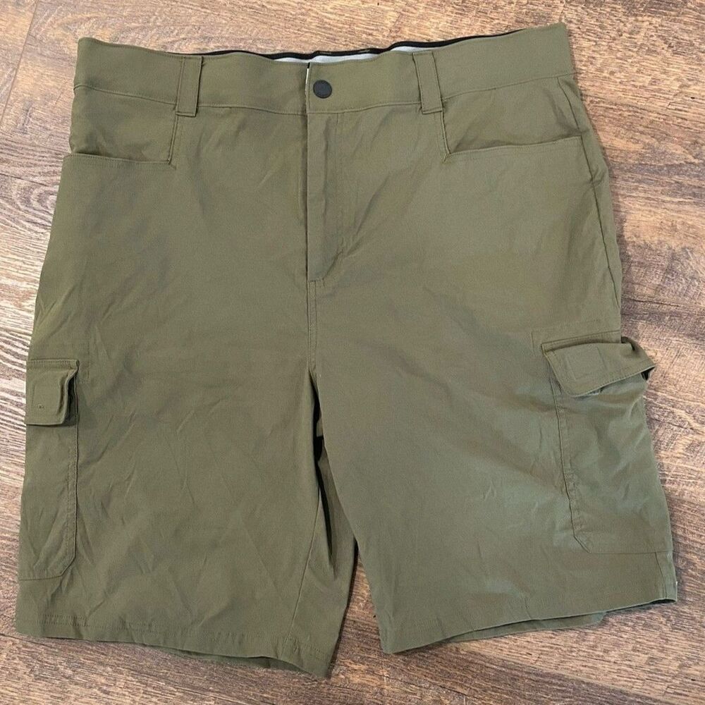 Orvis Nylon Cargo Shorts Mens Size 38 Army Green Outdoor Fishing Hiking Camping